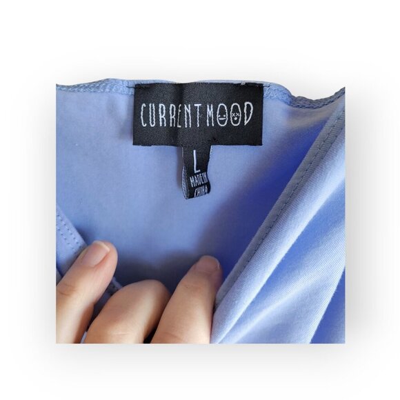 Dolls Kill Current Mood Fairy Periwinkle Handkerchief Mini Dress Size L - Picture 4 of 10